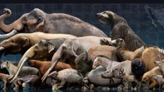 La extinción de megafauna en el Pleistoceno tardío no se puede atribuir a una sola causa porque no hay evidencias de ello, sino a un conjunto de variables que llevaron a su desaparición, sostiene el paleontólogo José Rubén Guzmán Gutiérrez. (Foto: Ilustración tomada de la Conabio.) Galería de fotos disponible en: http://www.comunicacion.amc.edu.mx/