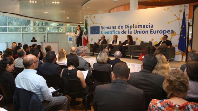 Foro de Diplomacia Científica México y la Unión Europea, en el marco de la Semana de Diplomacia Científica de la Unión Europea, que tuvo lugar este miércoles 21 de marzo en el Museo de Arte Moderno. (Fotos: Elizabeth Ruiz JAIMES/AMC.)