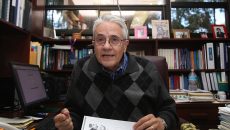 Doctor Eusebio Juaristi Cosío, investigador emérito del Sistema Nacional de Investigadores, miembro titular de la Academia Mexicana de Ciencias y director del programa Estancias de verano en Estados Unidos para investigadores jóvenes (Foto: Elizabeth Ruiz Jaimes/AMC.)