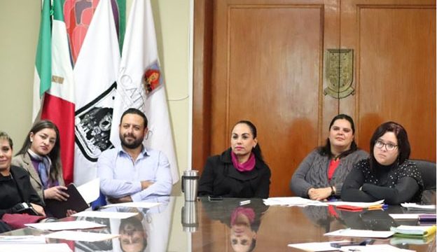 Elizabeth López representante del IZAI, Miguel Ruiz de Fomento Económico, Fabiola Inguanzo Secretaria de Turismo y Lucía Medina del Ayuntamiento de Zacatecas