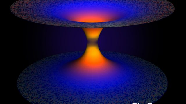 Desde la teoría de la gravedad cuántica de lazos, el investigador Alejandro Corichi Rodríguez Gil trata de entender la gravitación a escala cuántica (microscópica) a través del modelo que propone: Cosmología cuántica de lazos, con el que intenta unificar a las dos grandes teorías de la física. En la imagen, la ilustración del Big Bounce, fenómeno que describe el físico teórico como parte de su modelo. (Foto: tomada de http://www.matmor.unam.mx/~corichi/bigbounceT.jpg.)