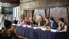 La presentación de la tercera edición de El Aleph, Festival de Arte y Ciencia, del 22 al 26 de mayo en el Centro Cultural Universitario y el Centro de Ciencias de la Complejidad, en Ciudad Universitaria, estuvo encabezada por Jorge Volpi, coordinador de Difusión Cultural de la UNAM. (Foto: Noemí Rodríguez González/AMC.)